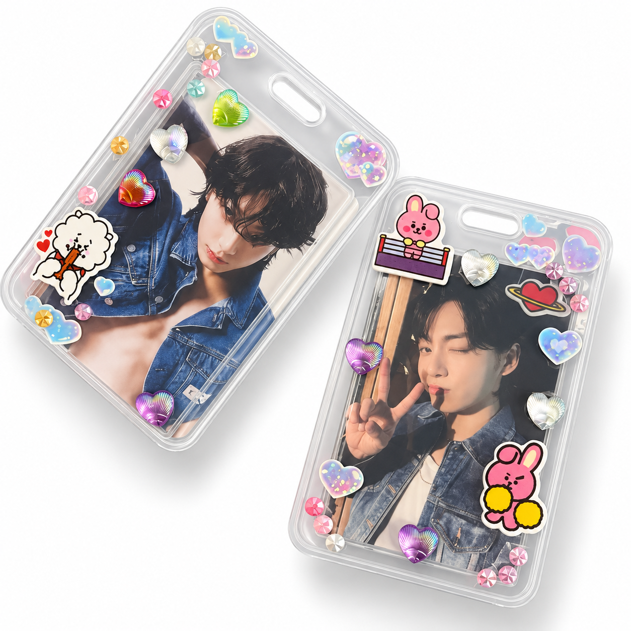 Protetor para photocard personalizado com figurinhas